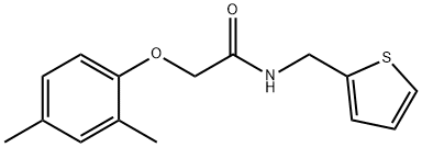 2-(2,4-dimethylphenoxy)-N-(thiophen-2-ylmethyl)acetamide 结构式