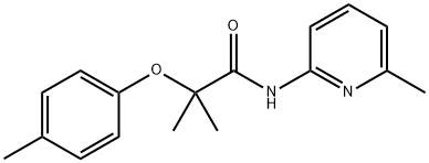 2-methyl-2-(4-methylphenoxy)-N-(6-methylpyridin-2-yl)propanamide 化学構造式