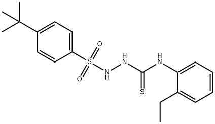 1-[(4-tert-butylphenyl)sulfonylamino]-3-(2-ethylphenyl)thiourea Structure