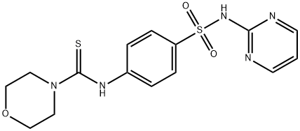 N-[4-(pyrimidin-2-ylsulfamoyl)phenyl]morpholine-4-carbothioamide Structure