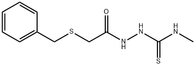 1-[(2-benzylsulfanylacetyl)amino]-3-methylthiourea 化学構造式