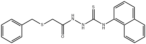 1-[(2-benzylsulfanylacetyl)amino]-3-naphthalen-1-ylthiourea 化学構造式