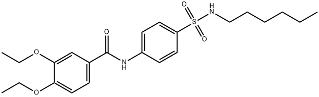 3,4-diethoxy-N-[4-(hexylsulfamoyl)phenyl]benzamide Structure