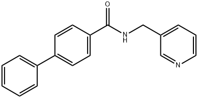 4-phenyl-N-(pyridin-3-ylmethyl)benzamide Struktur