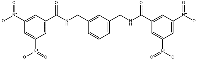 N-[[3-[[(3,5-dinitrobenzoyl)amino]methyl]phenyl]methyl]-3,5-dinitrobenzamide 化学構造式
