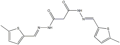 N,N'-bis[(E)-(5-methylthiophen-2-yl)methylideneamino]propanediamide Structure