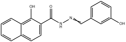 1-hydroxy-N-[(E)-(3-hydroxyphenyl)methylideneamino]naphthalene-2-carboxamide Structure