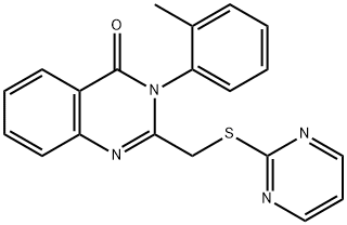 3-(2-methylphenyl)-2-(pyrimidin-2-ylsulfanylmethyl)quinazolin-4-one Struktur