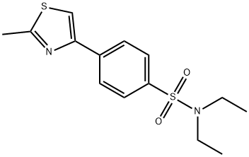 N,N-diethyl-4-(2-methyl-1,3-thiazol-4-yl)benzenesulfonamide 化学構造式