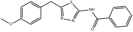 N-[5-[(4-methoxyphenyl)methyl]-1,3,4-thiadiazol-2-yl]benzamide 化学構造式