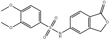 3,4-dimethoxy-N-(1-oxo-3H-2-benzofuran-5-yl)benzenesulfonamide 结构式