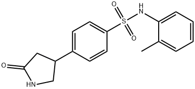 N-(2-methylphenyl)-4-(5-oxopyrrolidin-3-yl)benzenesulfonamide Struktur