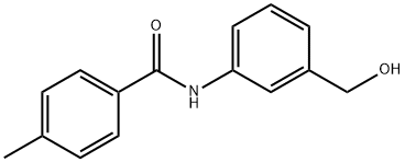 N-[3-(hydroxymethyl)phenyl]-4-methylbenzamide 化学構造式
