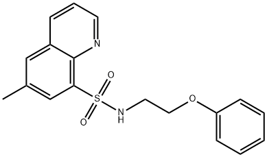 6-methyl-N-(2-phenoxyethyl)quinoline-8-sulfonamide Struktur