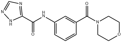 N-[3-(morpholine-4-carbonyl)phenyl]-1H-1,2,4-triazole-5-carboxamide Struktur