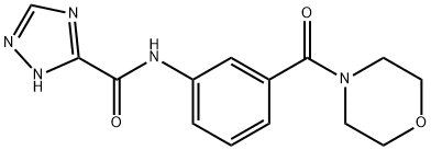 N-[3-(morpholine-4-carbonyl)phenyl]-1H-1,2,4-triazole-5-carboxamide,634170-02-8,结构式