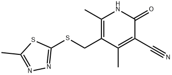 4,6-dimethyl-5-[(5-methyl-1,3,4-thiadiazol-2-yl)sulfanylmethyl]-2-oxo-1H-pyridine-3-carbonitrile,634174-76-8,结构式