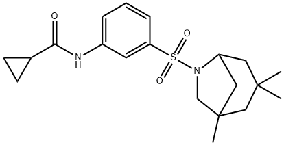 N-[3-[(3,3,5-trimethyl-7-azabicyclo[3.2.1]octan-7-yl)sulfonyl]phenyl]cyclopropanecarboxamide Structure
