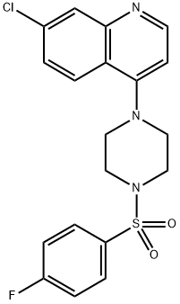 7-chloro-4-[4-(4-fluorophenyl)sulfonylpiperazin-1-yl]quinoline Structure