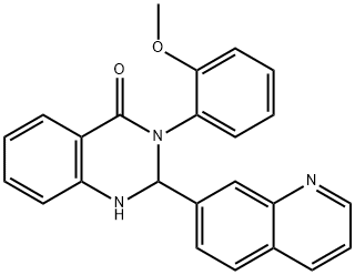 3-(2-methoxyphenyl)-2-quinolin-7-yl-1,2-dihydroquinazolin-4-one,663935-66-8,结构式