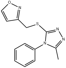 3-[(5-methyl-4-phenyl-1,2,4-triazol-3-yl)sulfanylmethyl]-1,2-oxazole Structure