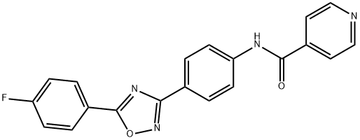 N-[4-[5-(4-fluorophenyl)-1,2,4-oxadiazol-3-yl]phenyl]pyridine-4-carboxamide Struktur