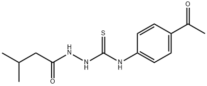 1-(4-acetylphenyl)-3-(3-methylbutanoylamino)thiourea Structure