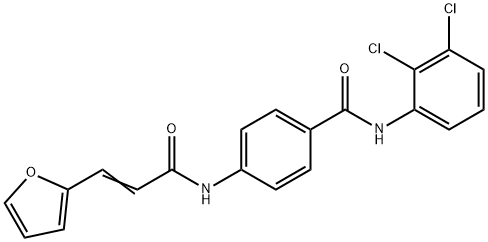 N-(2,3-dichlorophenyl)-4-[[(E)-3-(furan-2-yl)prop-2-enoyl]amino]benzamide 结构式