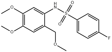 N-[4,5-dimethoxy-2-(methoxymethyl)phenyl]-4-fluorobenzenesulfonamide 结构式