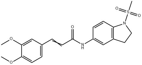 (E)-3-(3,4-dimethoxyphenyl)-N-(1-methylsulfonyl-2,3-dihydroindol-5-yl)prop-2-enamide Structure