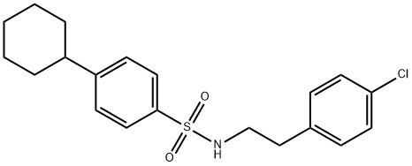 N-[2-(4-chlorophenyl)ethyl]-4-cyclohexylbenzenesulfonamide Structure