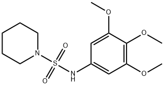 N-(3,4,5-trimethoxyphenyl)piperidine-1-sulfonamide 化学構造式