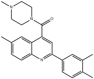 [2-(3,4-dimethylphenyl)-6-methylquinolin-4-yl]-(4-methylpiperazin-1-yl)methanone Struktur