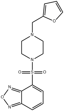 4-[4-(furan-2-ylmethyl)piperazin-1-yl]sulfonyl-2,1,3-benzoxadiazole 化学構造式