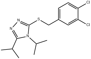 3-[(3,4-dichlorophenyl)methylsulfanyl]-4,5-di(propan-2-yl)-1,2,4-triazole Structure