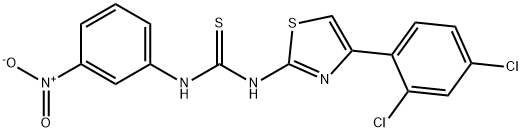 1-[4-(2,4-dichlorophenyl)-1,3-thiazol-2-yl]-3-(3-nitrophenyl)thiourea 化学構造式