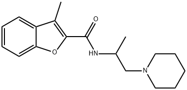 3-methyl-N-(1-piperidin-1-ylpropan-2-yl)-1-benzofuran-2-carboxamide Structure