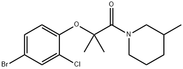 2-(4-bromo-2-chlorophenoxy)-2-methyl-1-(3-methylpiperidin-1-yl)propan-1-one Struktur