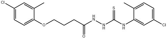 1-[4-(4-chloro-2-methylphenoxy)butanoylamino]-3-(5-chloro-2-methylphenyl)thiourea Structure