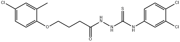 1-[4-(4-chloro-2-methylphenoxy)butanoylamino]-3-(3,4-dichlorophenyl)thiourea Structure