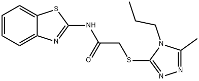 N-(1,3-benzothiazol-2-yl)-2-[(5-methyl-4-propyl-1,2,4-triazol-3-yl)sulfanyl]acetamide Structure