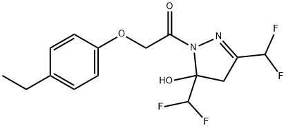 1-[3,5-bis(difluoromethyl)-5-hydroxy-4H-pyrazol-1-yl]-2-(4-ethylphenoxy)ethanone Structure