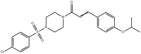 (E)-1-[4-(4-chlorophenyl)sulfonylpiperazin-1-yl]-3-(4-propan-2-yloxyphenyl)prop-2-en-1-one Structure