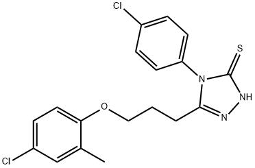 3-[3-(4-chloro-2-methylphenoxy)propyl]-4-(4-chlorophenyl)-1H-1,2,4-triazole-5-thione Structure