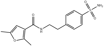 2,5-dimethyl-N-[2-(4-sulfamoylphenyl)ethyl]furan-3-carboxamide Structure