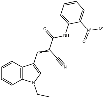 669746-28-5 (E)-2-cyano-3-(1-ethylindol-3-yl)-N-(2-nitrophenyl)prop-2-enamide