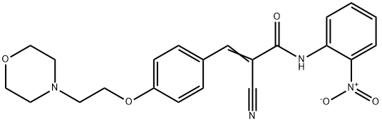 (E)-2-cyano-3-[4-(2-morpholin-4-ylethoxy)phenyl]-N-(2-nitrophenyl)prop-2-enamide Structure