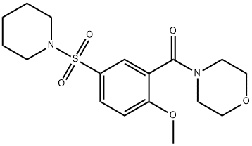 (2-methoxy-5-piperidin-1-ylsulfonylphenyl)-morpholin-4-ylmethanone Structure