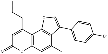 3-(4-bromophenyl)-4-methyl-9-propylfuro[2,3-f]chromen-7-one Structure