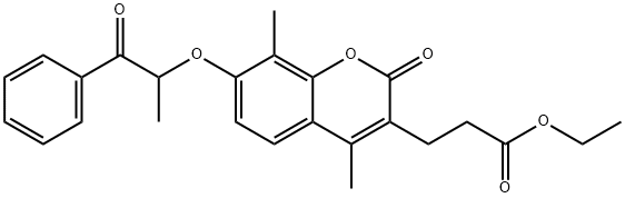 ethyl 3-[4,8-dimethyl-2-oxo-7-(1-oxo-1-phenylpropan-2-yl)oxychromen-3-yl]propanoate|